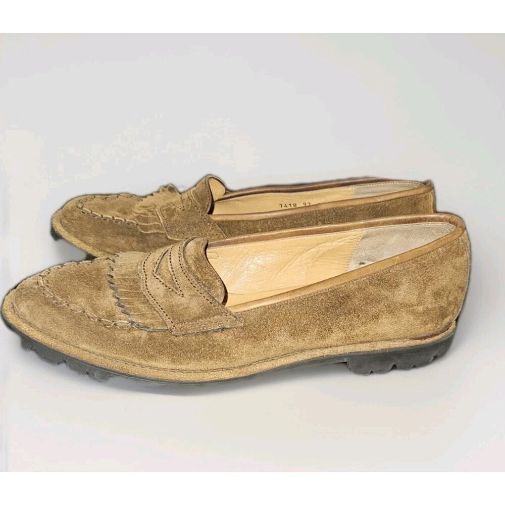 Men's Wilson & Dean Wilkes Bashford Brown Suede Loafers Slip On Shoes Size 10 M